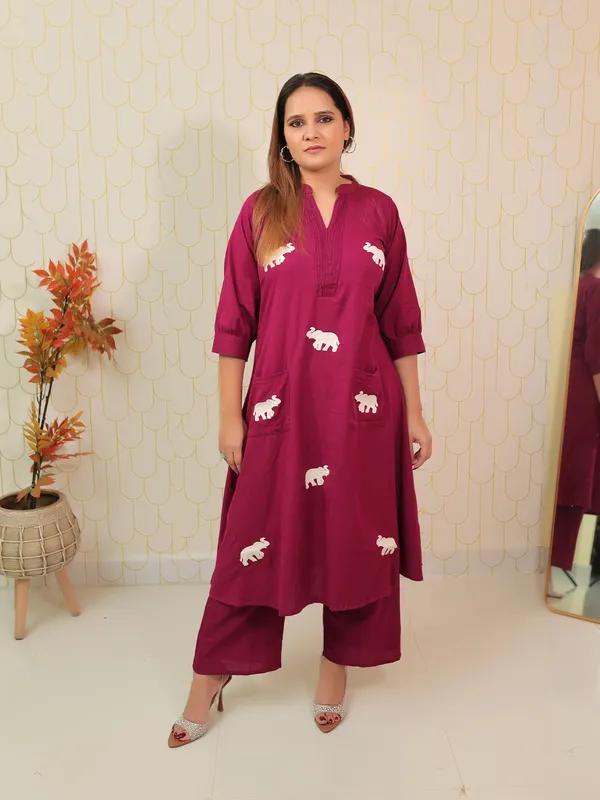 Elevara_Wine_Co_Ord_Set_Wine_Slub_Cotton